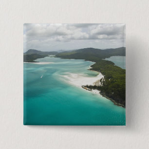Australia, Queensland, Whitsunday Coast, 2 Inch Square Button