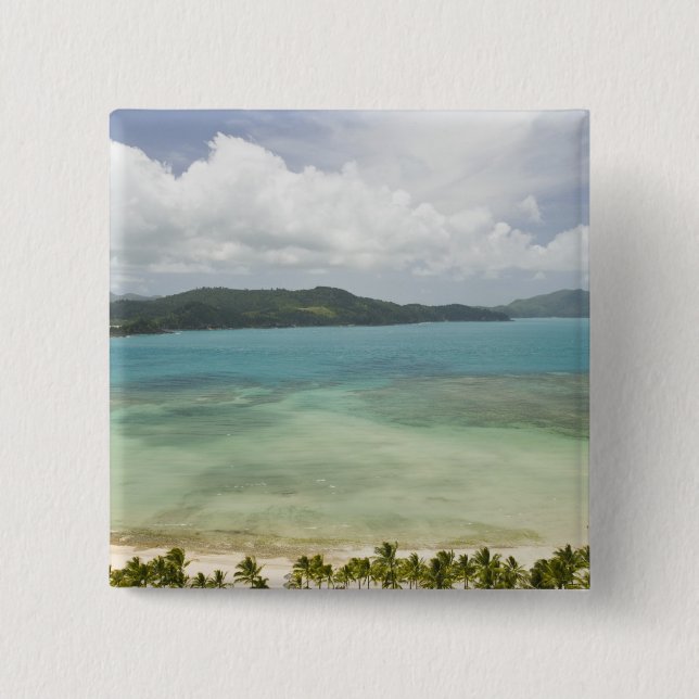 Australia, Queensland, Whitsunday Coast, 3 2 Inch Square Button (Front)