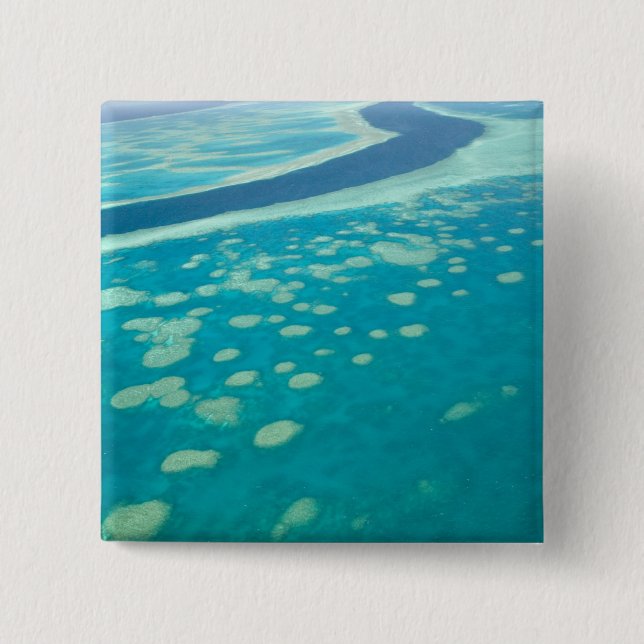 Australia, Queensland, Whitsunday Coast, Great 4 2 Inch Square Button (Front)