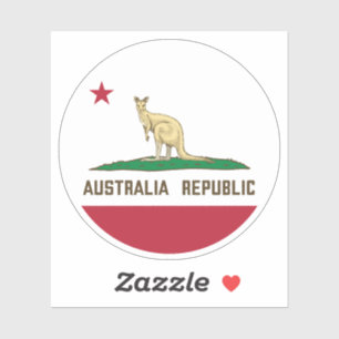 Australia Republic California Flag Kangaroo
