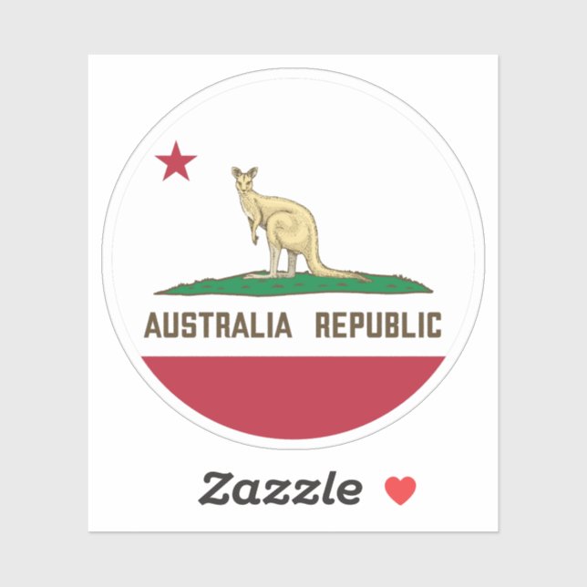 Australia Republic California Flag Kangaroo (Sheet)