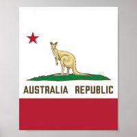 Australia Republic California Flag Kangaroo