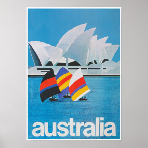Australia Retro Vintage Travel Poster