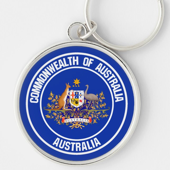 Australia Round Emblem Keychain (Front)