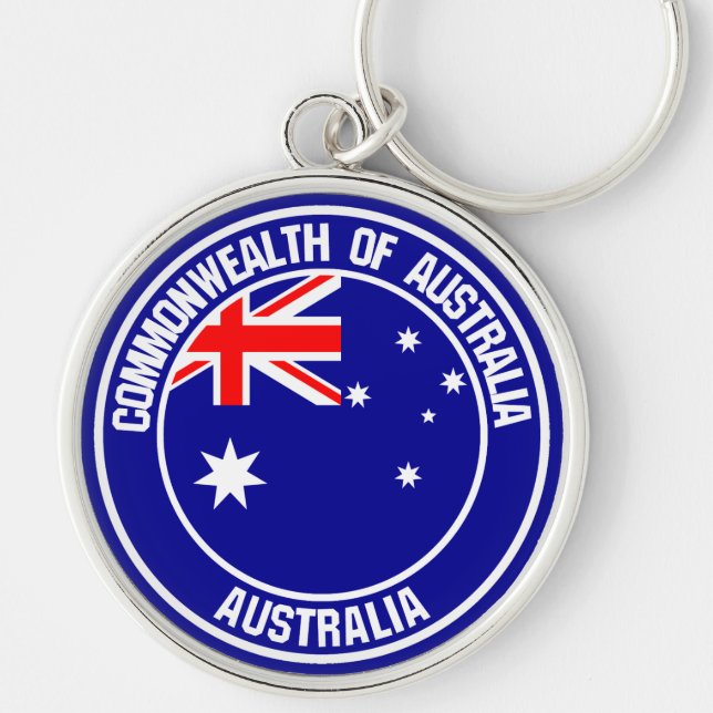 Australia Round Emblem Keychain (Front)