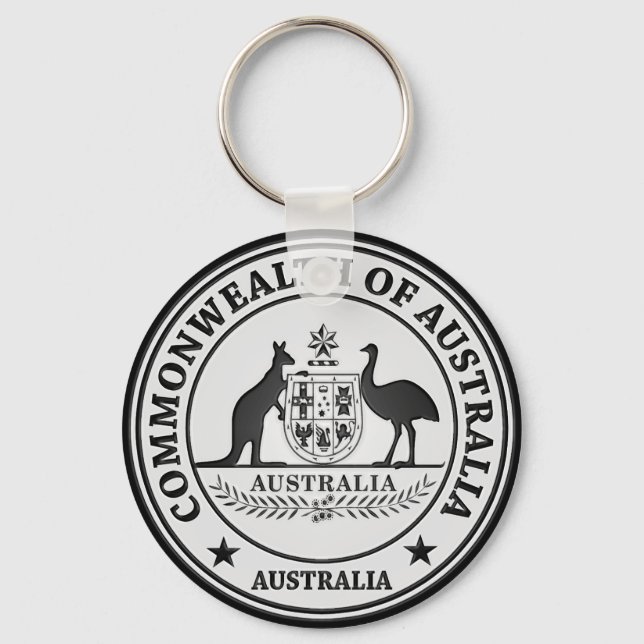 Australia Round Emblem Keychain (Front)