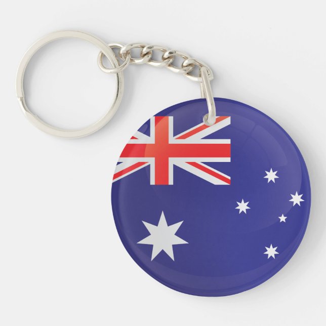 Australia  Round Icon Flag  Keychain (Front)