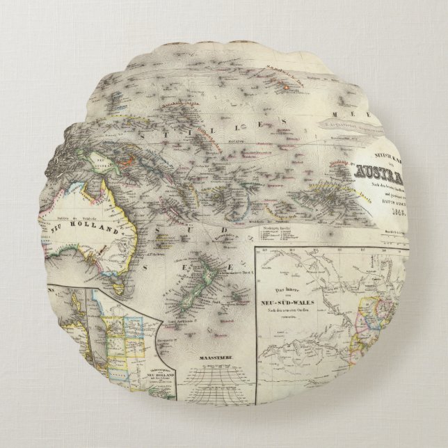 Australia Round Pillow (Front)