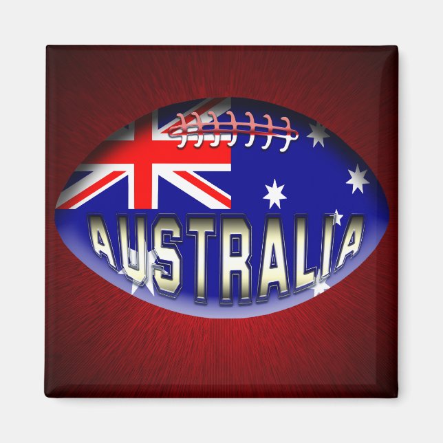 Australia Rugby Ball Magnet (Front)