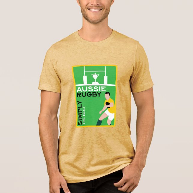 Australia Rugby Player Tri-Blend Shirt (Front)