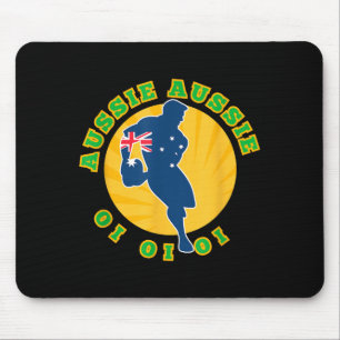 Australia Rugby, Wallabies Aussie Aussie Aussie Oi Mouse Pad