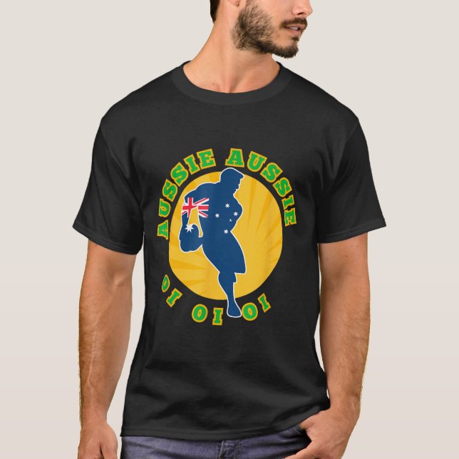 Australia Rugby, Wallabies Aussie Aussie Aussie Oi T-Shirt (Front)