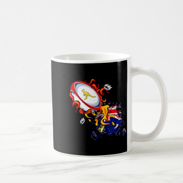 Australia Rugby, Wallabies Rugby Jersey, Australia Coffee Mug (Right)