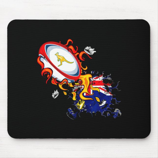 Australia Rugby, Wallabies Rugby Jersey, Australia Mouse Pad (Front)