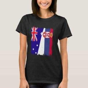 Australia Serbia Half Flag Srbija Australian Serbi T-Shirt