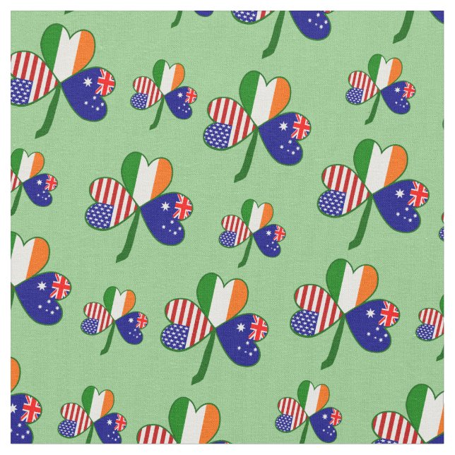 Australia Shamrock Fabric (Close Up)