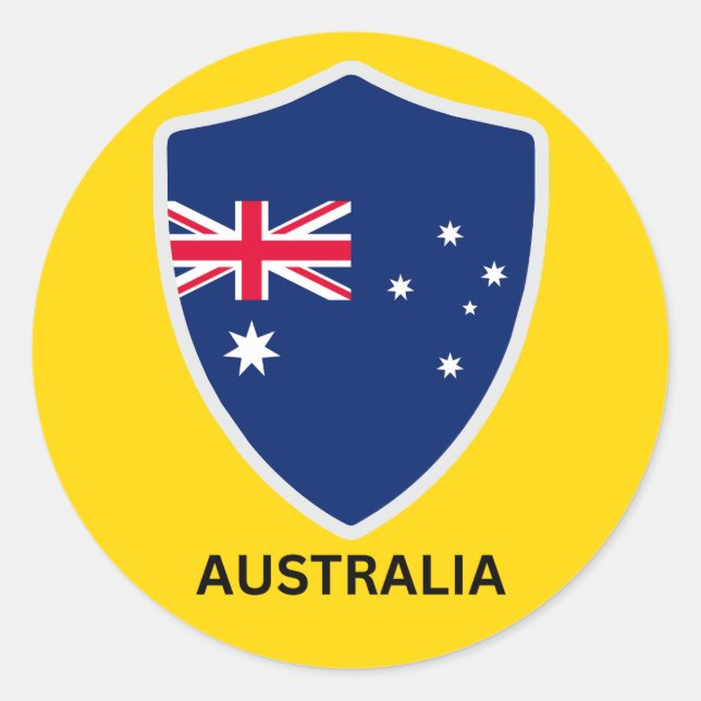 Australia Shield  Classic Round Sticker (Front)
