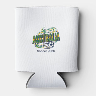 Australia Soccer 2026 Soccer Bold Country Typograp Can Cooler