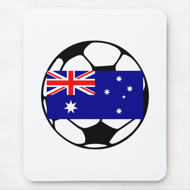 Australia Soccer Ball Mouse Pad (Front)
