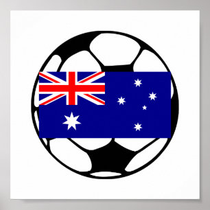 Australia Soccer Ball Poster