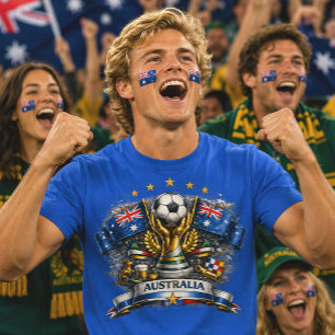 Australia Soccer Fan Football World Cup Supporter T-Shirt
