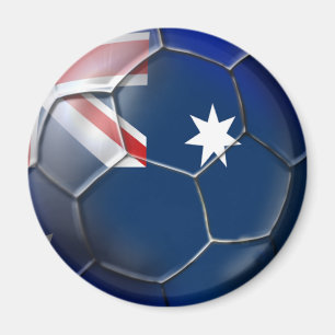 Australia Socceroos Soccer fans Oz flag Ball Magnet