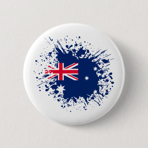 Australia Souvenir Landmark, Australia Flag Travel 2 Inch Round Button