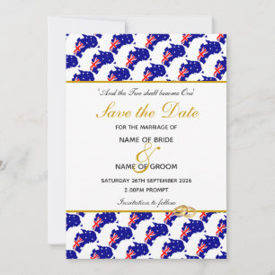 AUSTRALIA Special Event Wedding Celebration Save The Date