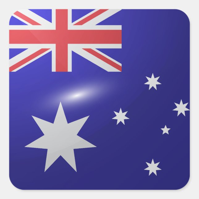 Australia square glossy flag sticker (Front)