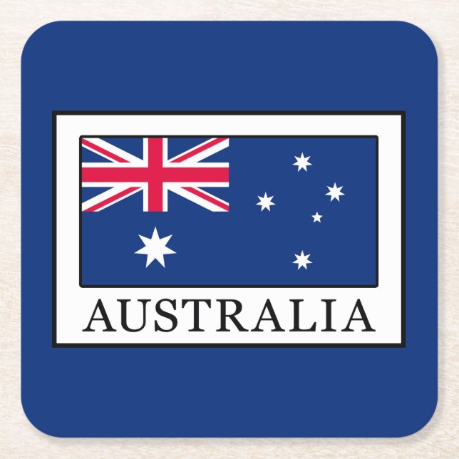Australia Square Paper Coaster (Front)
