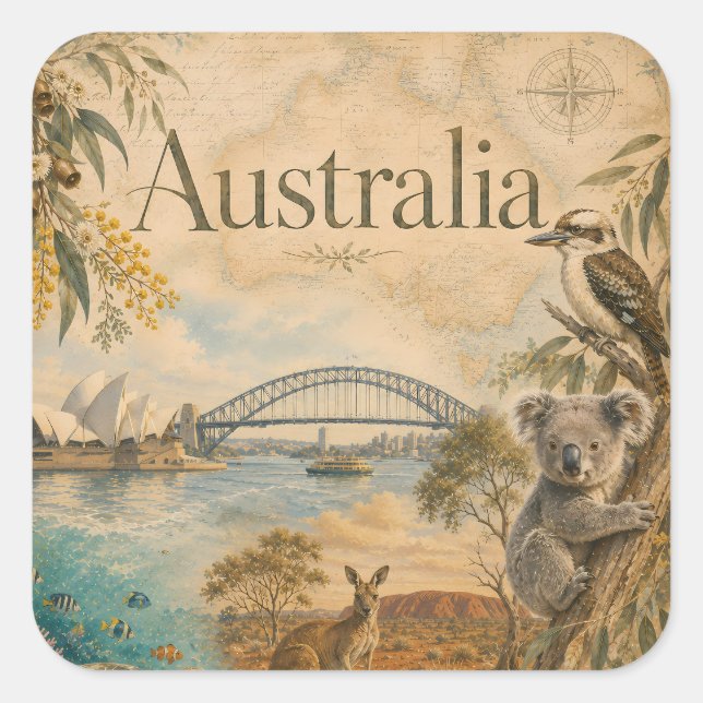 Australia stickers for lovers of Australia  (Front)