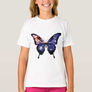 Australia Swallowtail Butterfly Flag Sticker T-Shirt