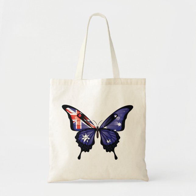 Australia Swallowtail Butterfly Flag Sticker Tote Bag (Front)