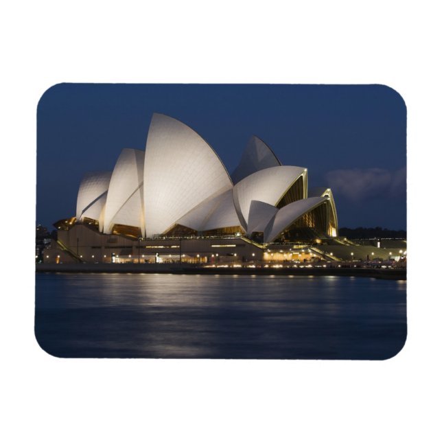 Australia, Sydney. Opera House at night on Magnet (Horizontal)