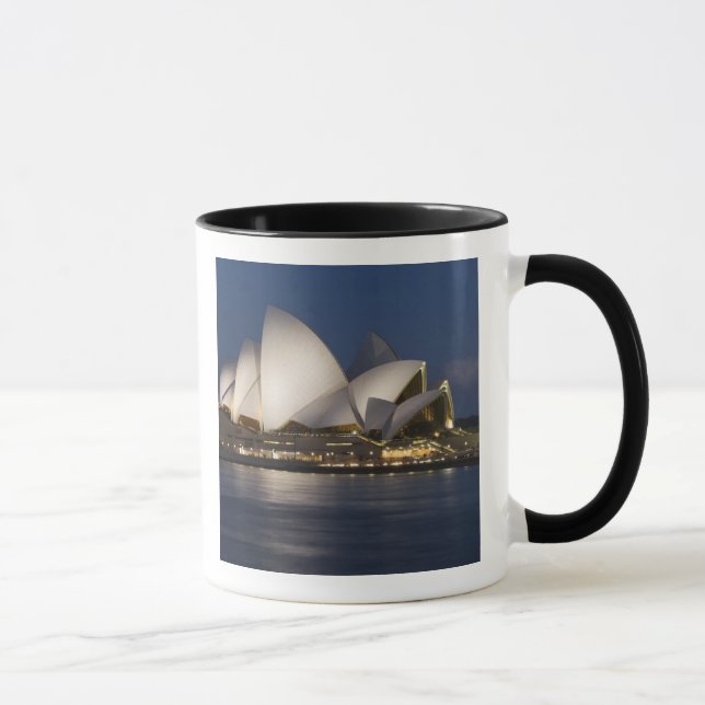 Australia, Sydney. Opera House at night on Mug (Right)