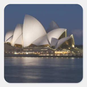 Australia, Sydney. Opera House at night on Square Sticker