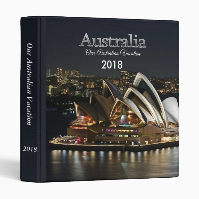 Australia Sydney Opera House Vacation Photo Binder (Front/Spine)