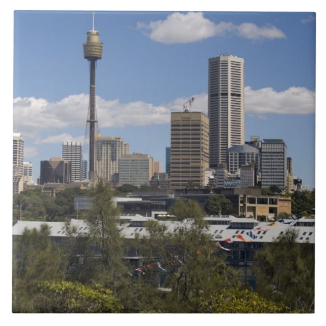 Australia, Sydney, Potts Point. Sydney skyline. Tile (Front)
