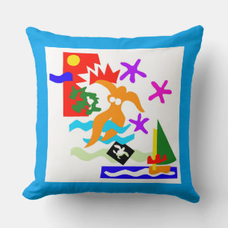 Australia -SYDNEY SUMMER  - Surf & sailing Throw Pillow