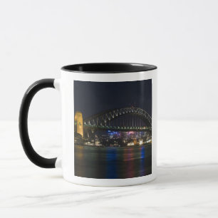Australia, Sydney. Sydney harbour at night. Mug