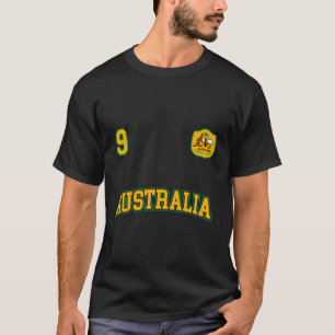 Australia Team Sports Number 9 Soccer Australian F T-Shirt