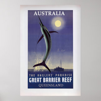 Australia, The Angler's Paradise, Great Barrier Poster