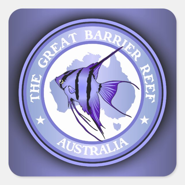 Australia -The Great Barrier Reef Square Sticker (Front)