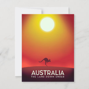 Australia " The land down under" vacation print.