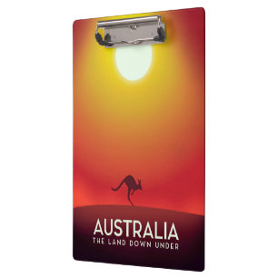 Australia " The land down under" vacation print. Clipboard