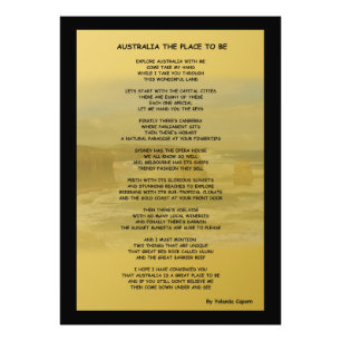 Australia the Place to Be Photo Enlargement Print