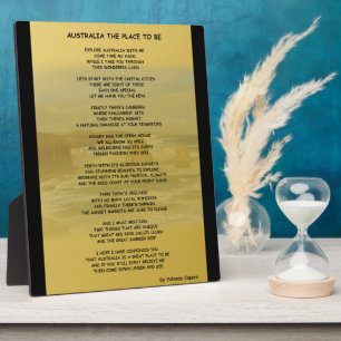 Australia the Place to Be Plaque