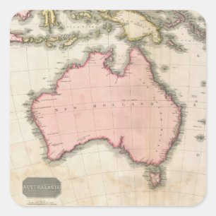 Australia & the South West Pacific Square Sticker