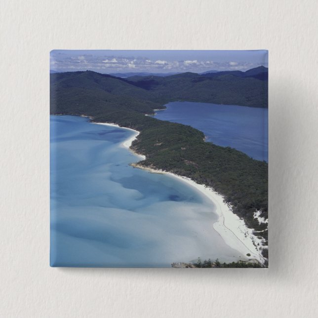 Australia, The Whitsundys, Queensland. Hill 2 Inch Square Button (Front)