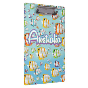 Australia Tropical fish travel poster Clipboard